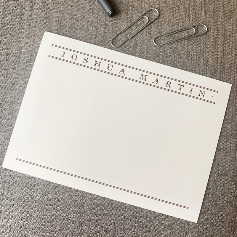 Miniatura 2 de Tarjetas planas Caslon Design - Papelería de tinta elevada