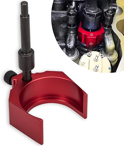 Miniatura 1 de 9U-7227 Herramienta de medidor de ajuste de altura del inyector para CAT Caterpillar 3406E, C-15 y C-16 (rojo)