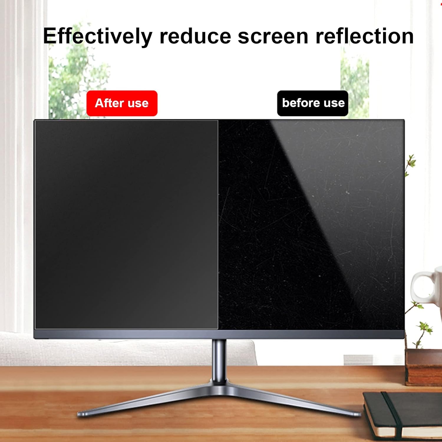 Computer Privacy Film 22-24 Inch - Date Protection for Desktop Computer Security - Anti-Glare, Anti-Scratch, Blocks 96% UV - Matte Privacy Filter Protector,23.6" (16:9)