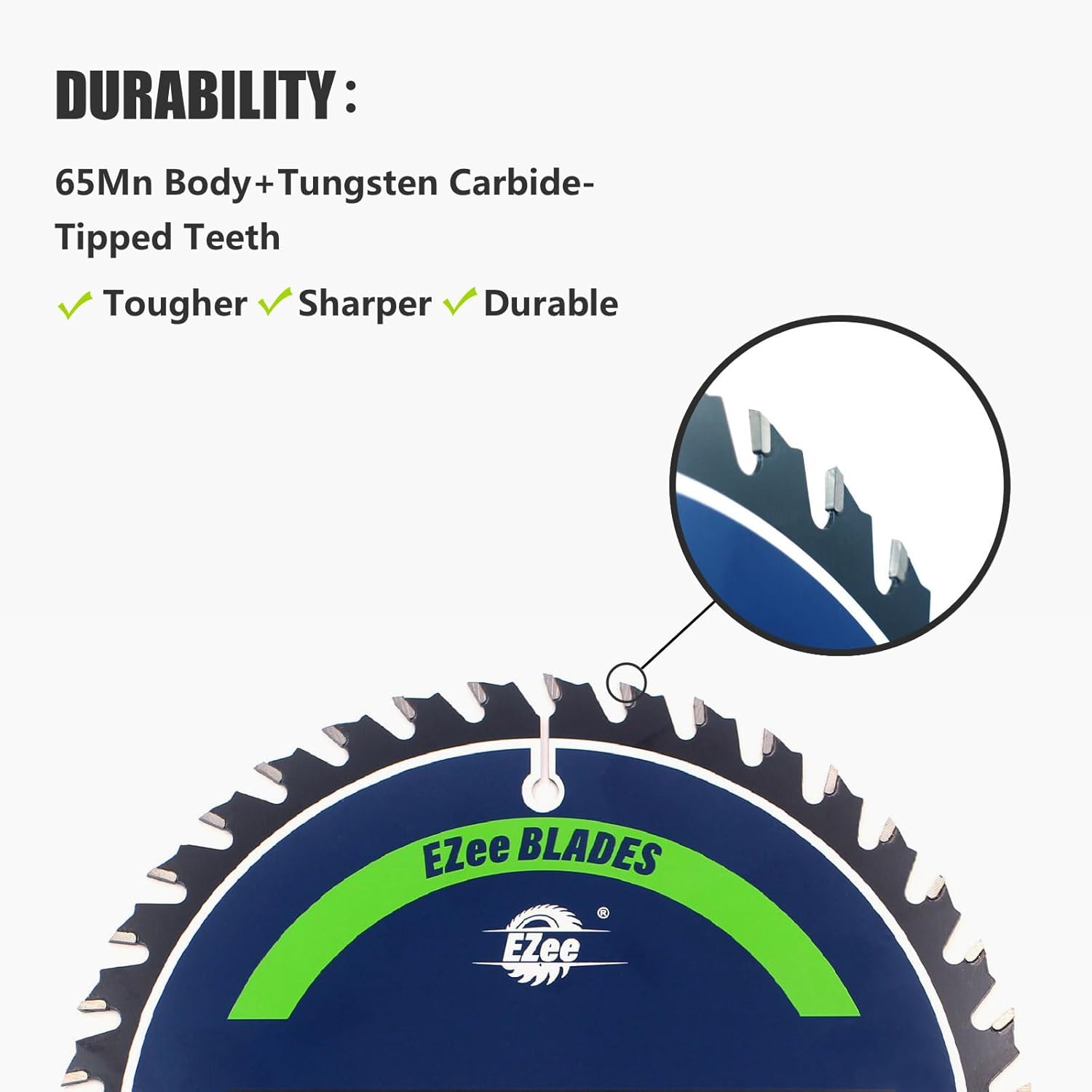 EZee 7-1/4 Inch 40&60 Teeth with 5/8 Inch Arbor Circular Saw Blades,0.06 Inch Thin Kerf,Tungsten Carbide Tipped(TCT) ATB Teeth Fine Finish for Various Wood Cutting,Framing,Max RPM 7000(2-Pack)