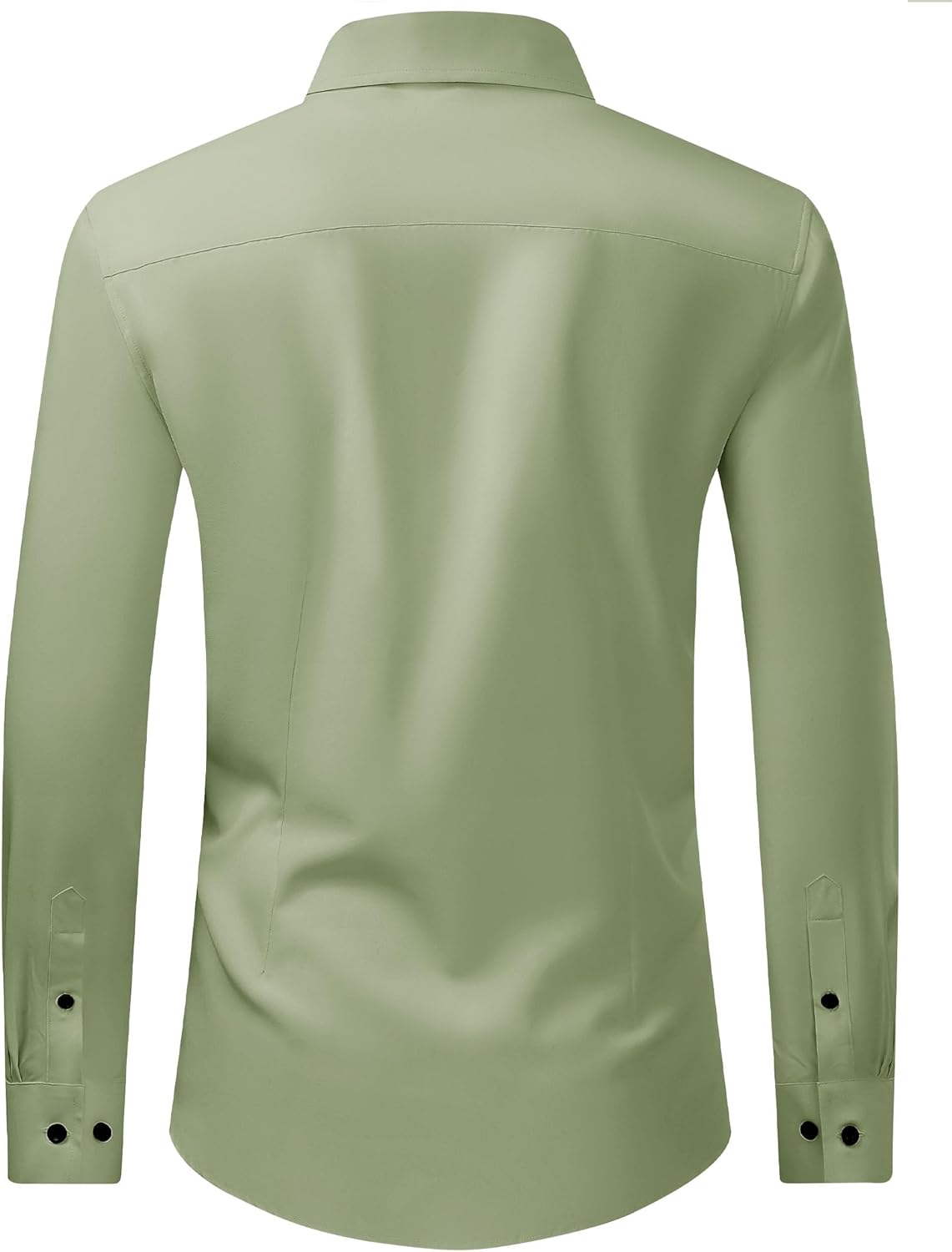 J.VER Men's Dress Shirts Stretch Long Sleeve Formal Shirt Solid Business Casual Button Down Shirts for Wedding Prom - Image 3