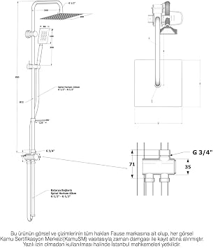 Fause Column Top Shower Set Robot Shower Sprinkler Slim Steel Heads KDS101