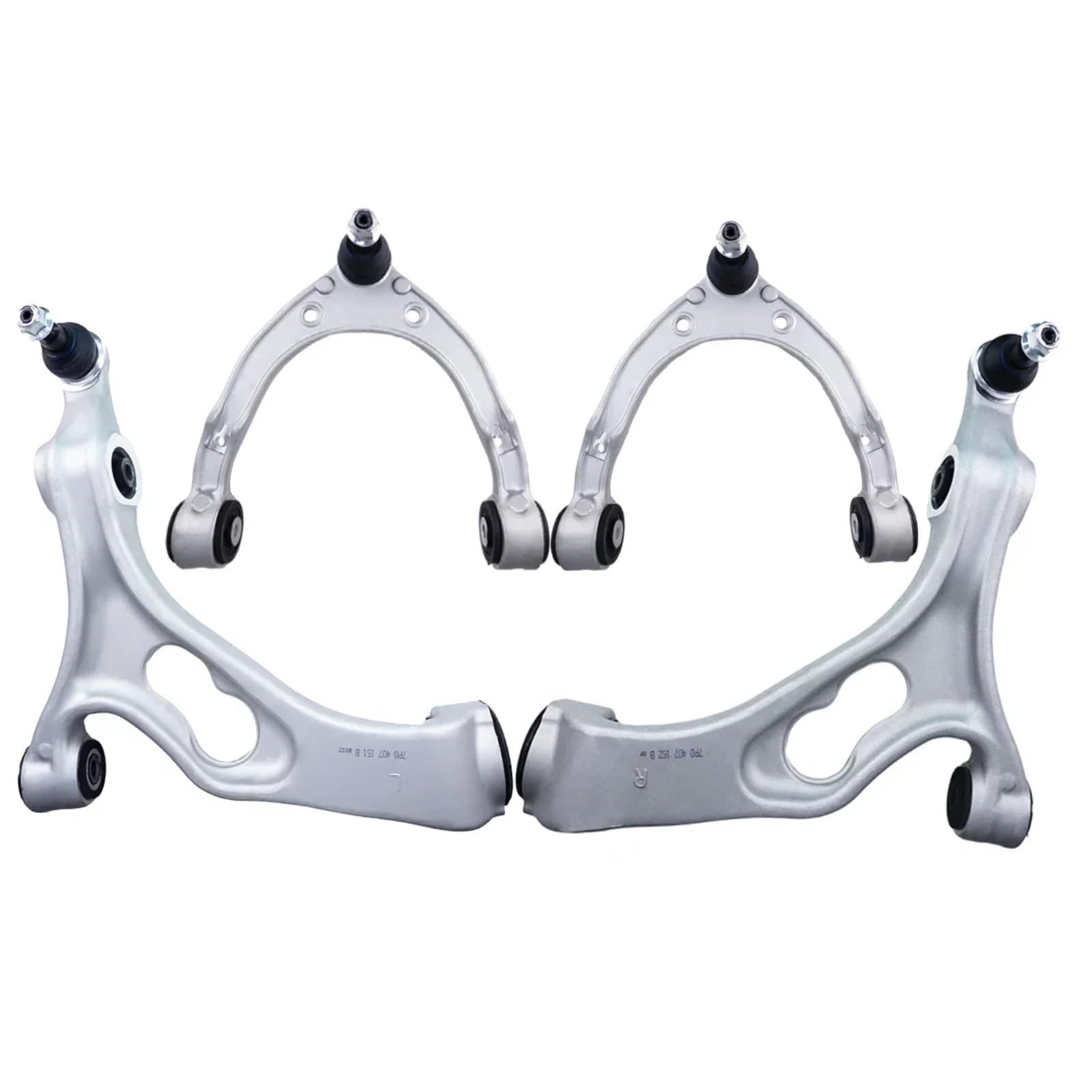 Bras Suspension Compatible avec pour Cayenne 958 92A 2010 2011 2012 2013 2014 2015 2016 2017 4 Pièces Rotule De Bras De Commande De Voiture 7P0407151B 7P0407152B