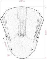 Vista 8 de GZYF Parabrisas delantero para motocicleta, deflector de viento con soporte para Yamaha 2013 2014 2015 2016 MT-09 (FZ-09), color marrón
