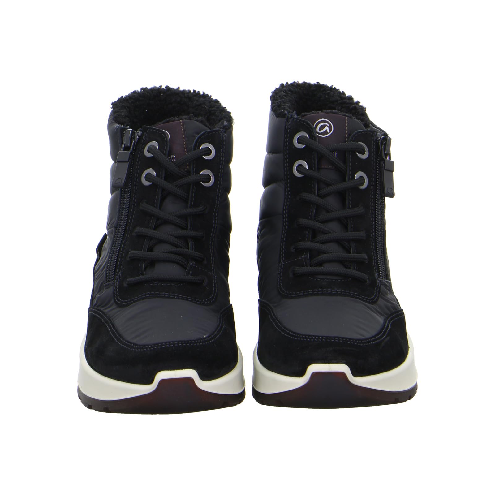 ARA Damen Schnürstiefelette New York schwarz,Amarone