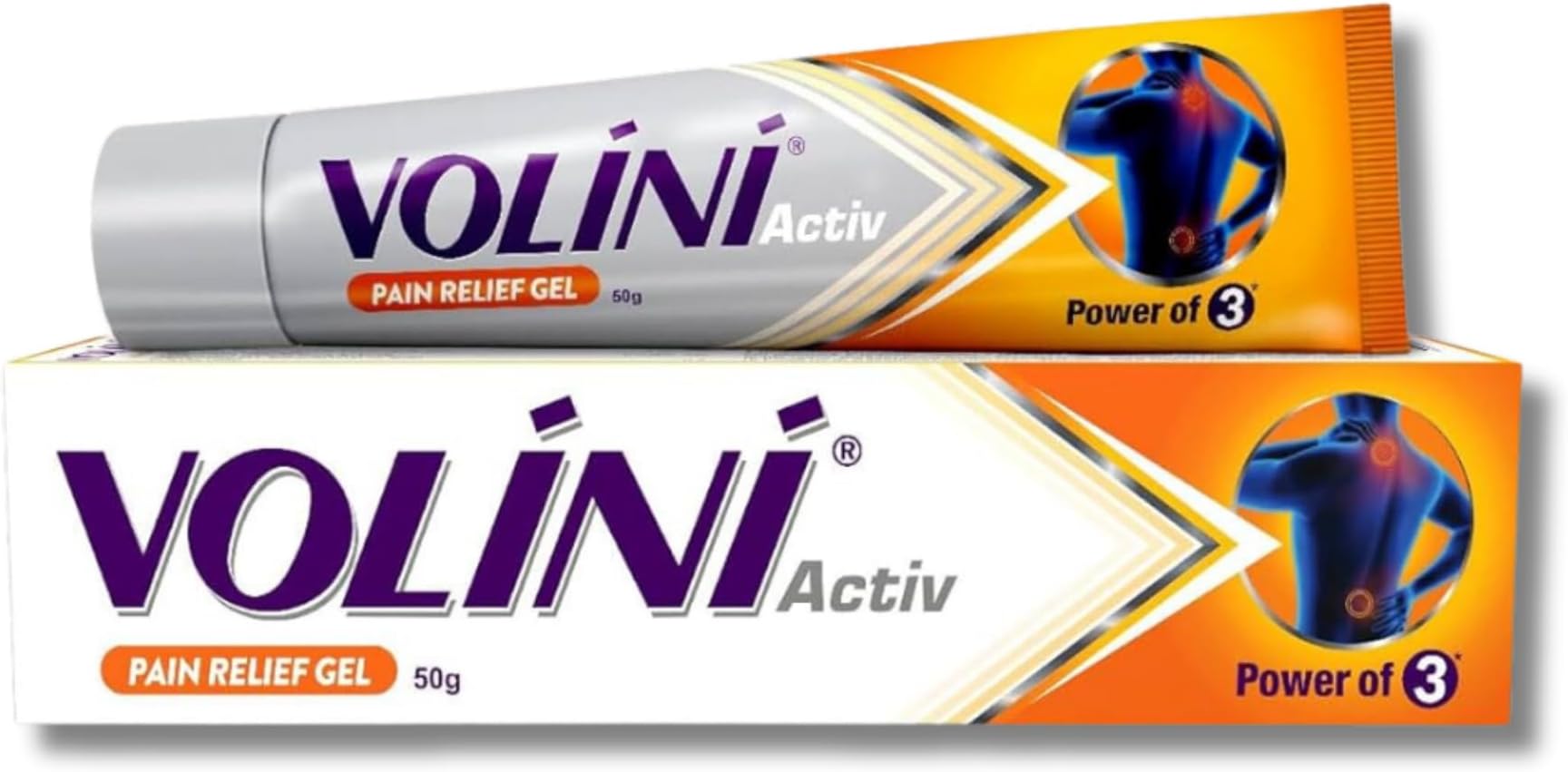 Volini Pain Relief Gel 50g - Fast Acting Relief for Back, Neck, Shoulder, Joints, and Sprains - Soothes Aches and Pains Instantly
