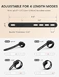 10Pack Silicone Cable Ties Cord Organizer Strap - Lamicall Reusable Washable Wire Wrap Management with Lock Buckle, Elastic Adjustable Charger Cable Wrap Tie, Electrical Cord Organizer for Mom Gift