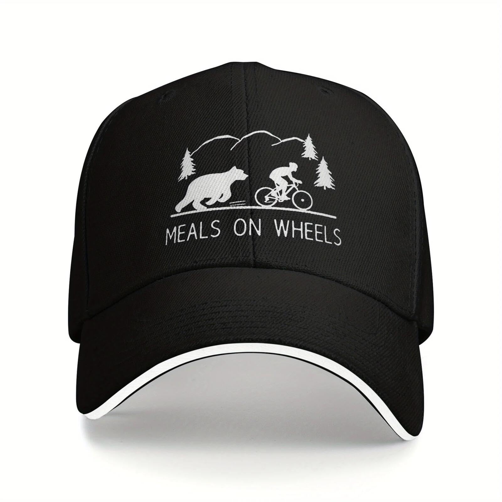 Casquette de baseball Meals on Wheels ajustable en polyester léger pour cyclisme