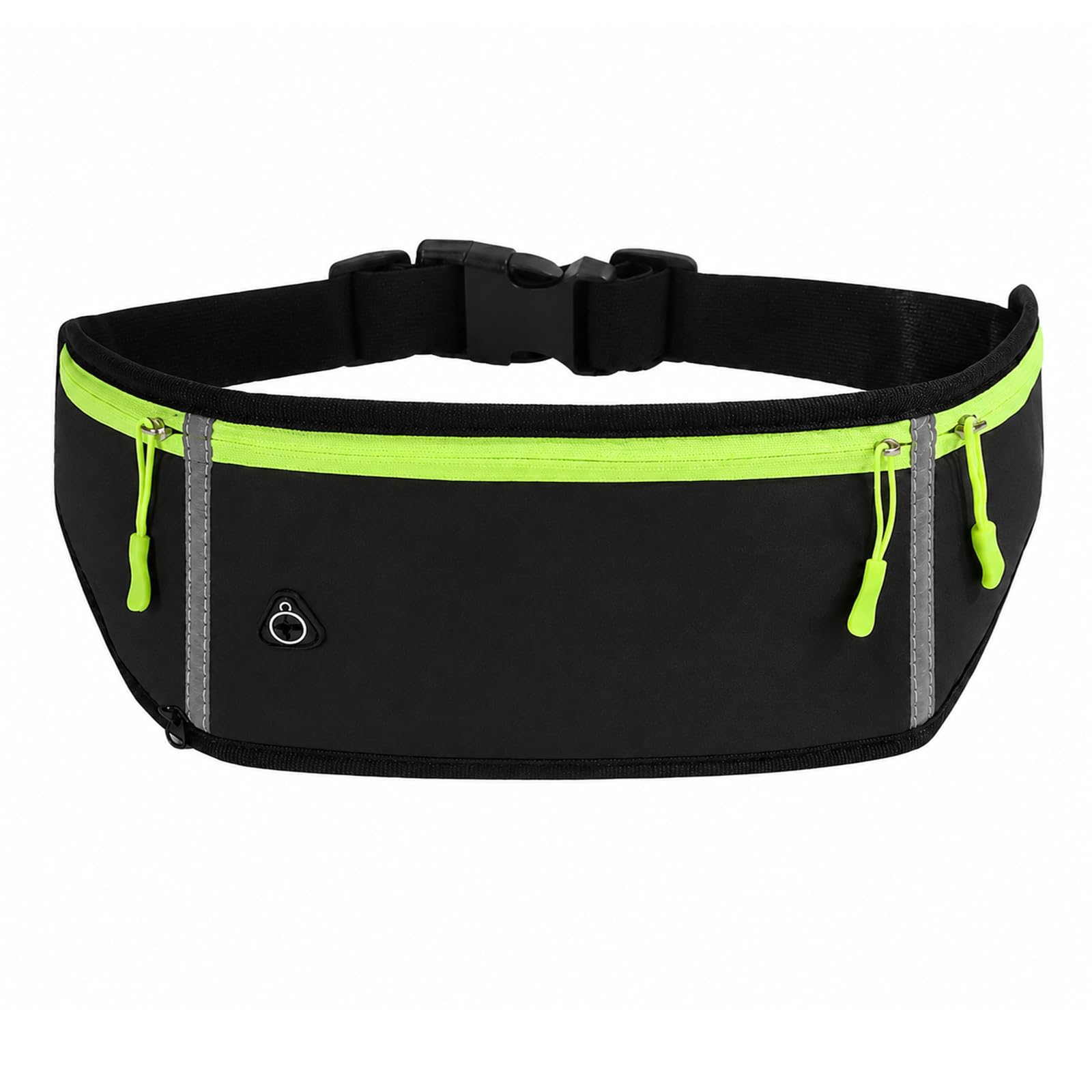 ZEMINRI Running Belt Adjustable Elastic Strap Waterproof Bumbags (Black)