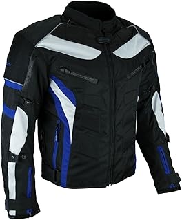 HEYBERRY Textil Motorrad Jacke Motorradjacke Schwarz Blau Gr. XL
