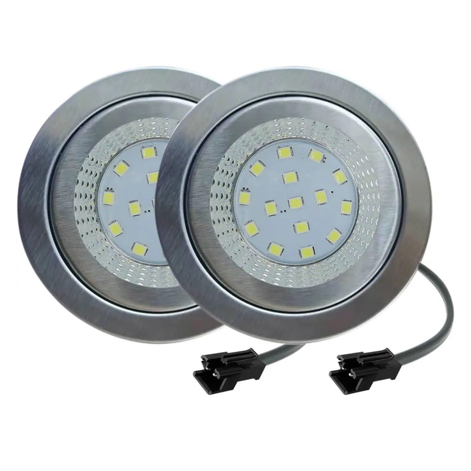 2er-Pack DC 12 V Dunstabzugshaubenlampe, 1,5 W, LED, warmweiß 3000 K, mit SM-Stecker, Küchenhaubenleuchte, Rauchabzugsleuchte