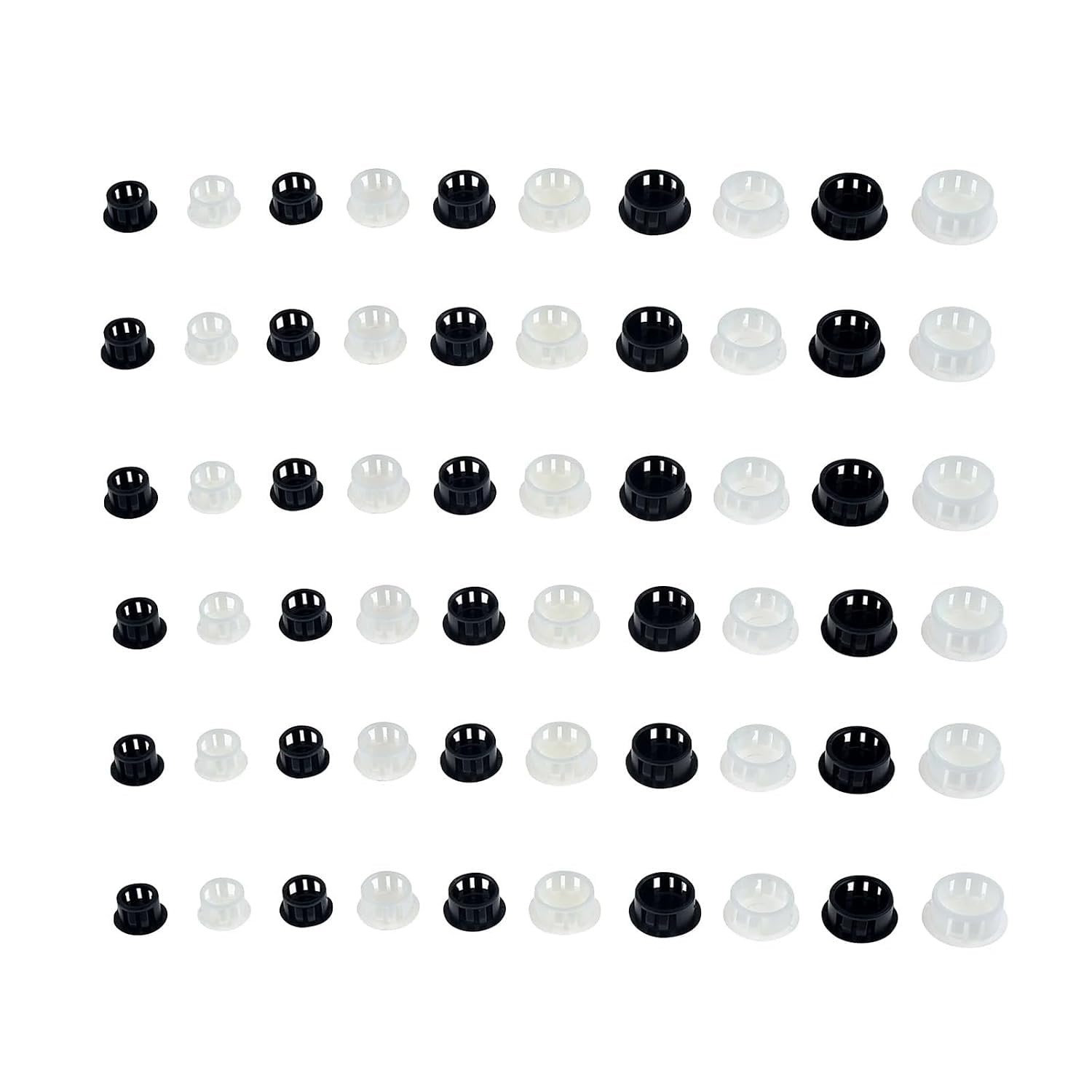 Kunststoff-Blindstopfen, 50/Set Nylon-Einrastkappen for Möbelschraubenlochabdeckungen