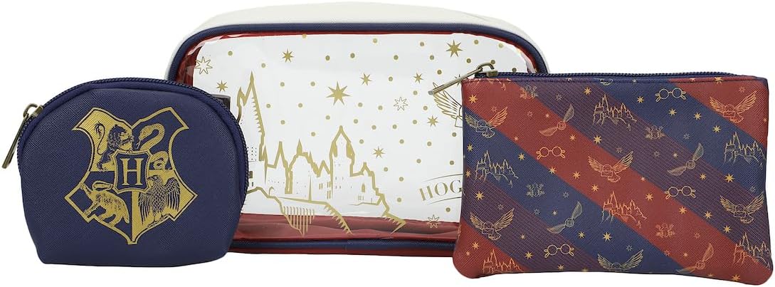 Harry Potter Hogwarts Travel Cosmetic Bags - Set of 3
