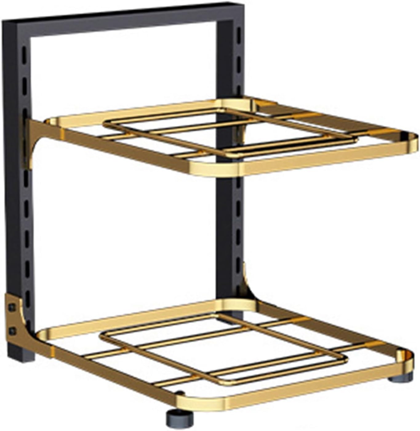 調節可能 キッチン用ポット＆パンオーガナイザーラック 床置き 調理器具スタンド 頑丈な ポットラックオーガナイザー 鋳鉄製調理器具用