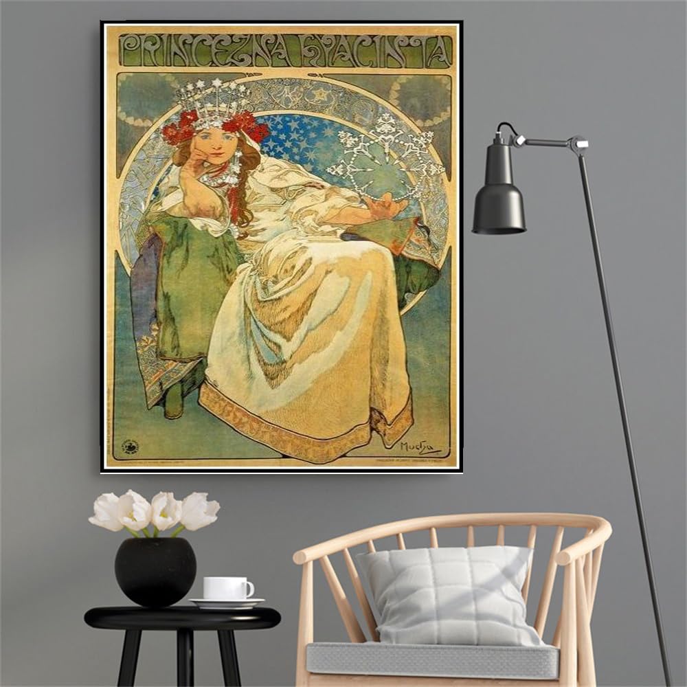 Amazon | 大人のための番号絵画アルフォンス・ミュシャによる