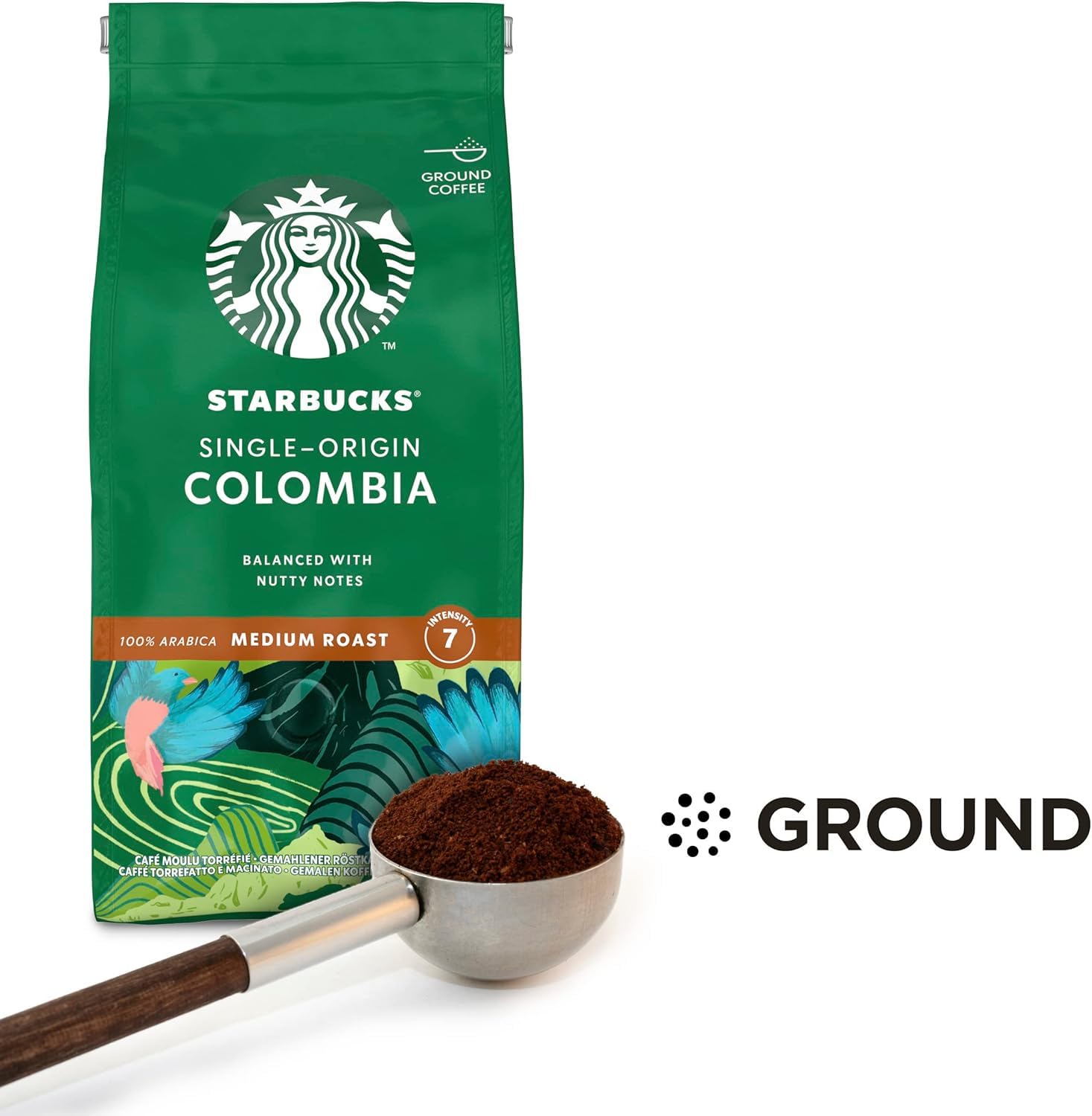 STARBUCKS Single-Origin Colombia Café Molido De Tostado Medio, 200g x 1