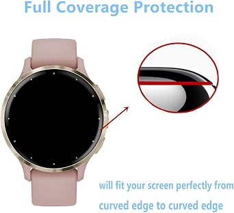 Compatible for Garmin Venu 3S Screen Protector (3 Pack) Smart Watch 3D Full Coverage Protective Film