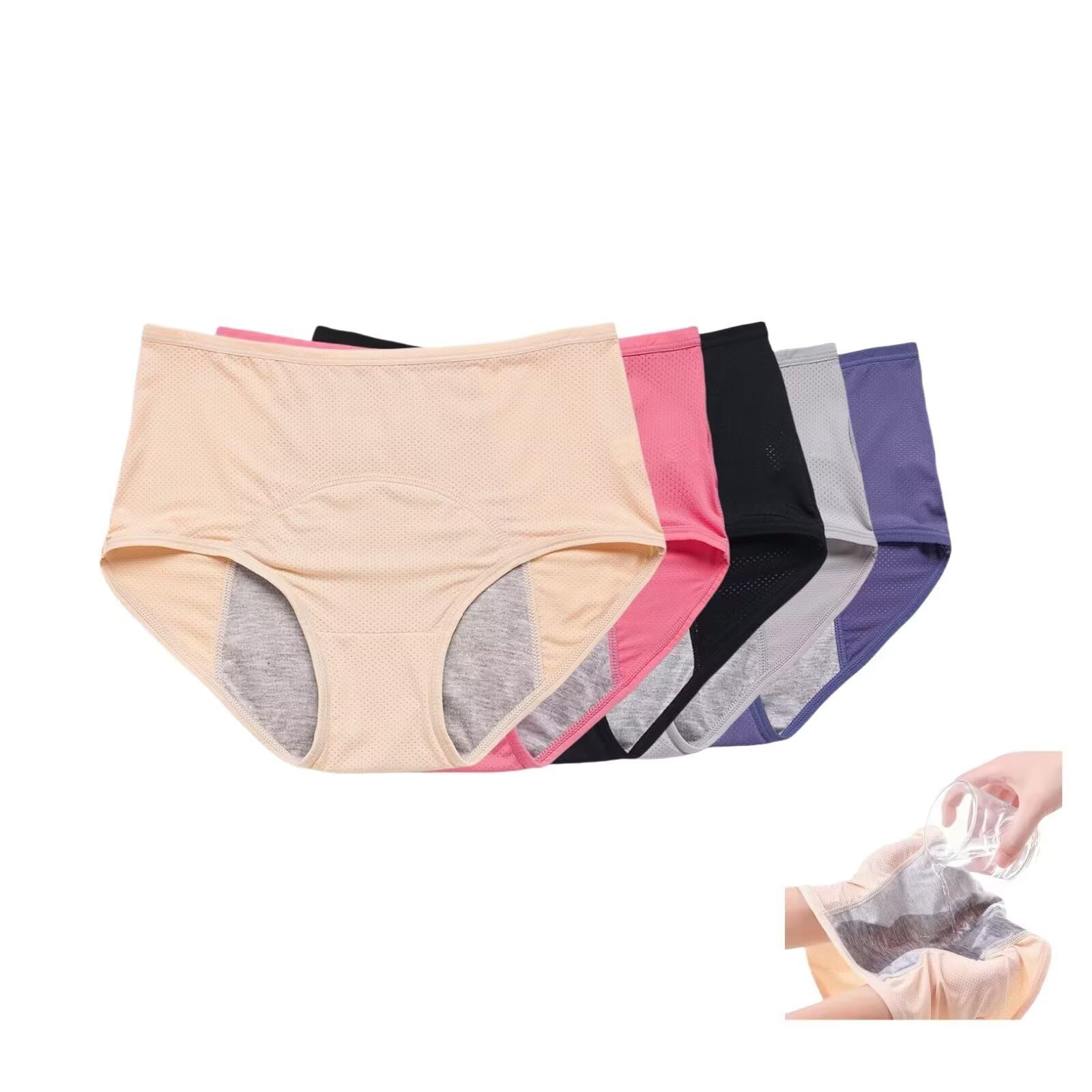 Leakproof Ladies Underwear - Panties Leakproof Underwear, Panties for Women Over 60s with Incontinence