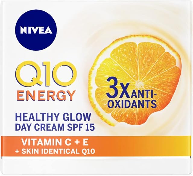 NIVEA Q10 Energy Healthy Glow Face Day Cream (50ml), Energising Day Cream, Face Cream for Women, Moisturising Cream, Face Cream with Q10, Vitamin C, and Vitamin E