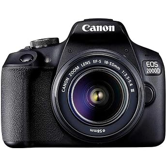 Canon EOS 2000D BK 18-55 IS + SB130 + 16GB EU26 SLR Camera Kit 24.1MP CMOS 6000 x 4000pixels Black - Digital Cameras 24.1 MP 6000 x 4000 pixels CMOS Full HD Black