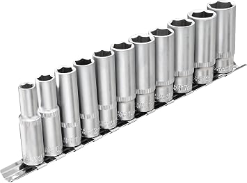 Dakcos 3/8 Inch Socket Spanner Insert Set Hexagonal 8-19 mm