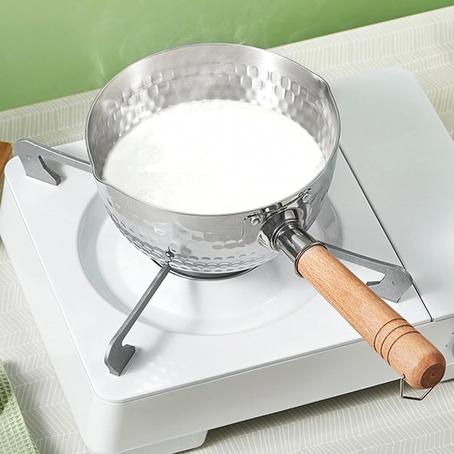 Cooking Pots Pots with Lid Saucepan Heating Milk Easy to Clean Kitchen Utensils, 18cm