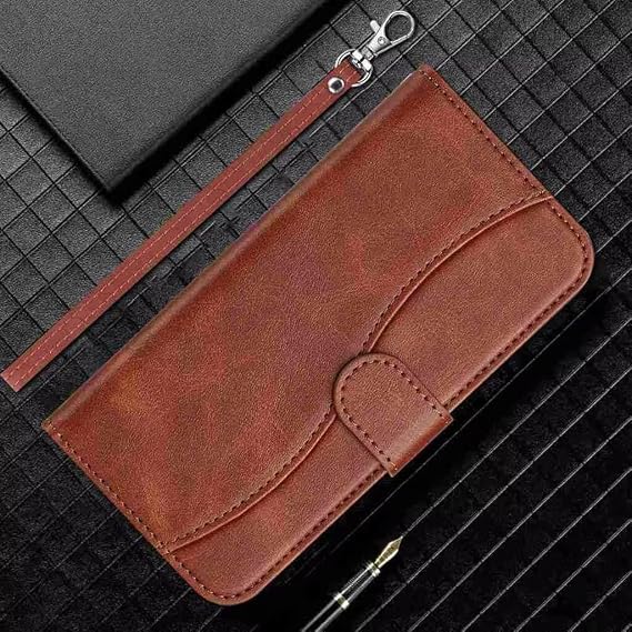iPhone17 Pro Max用レザーケース、カードホルダー付き、磁気キックスタンドレザーフリップフォールド保護カバーコーヒー