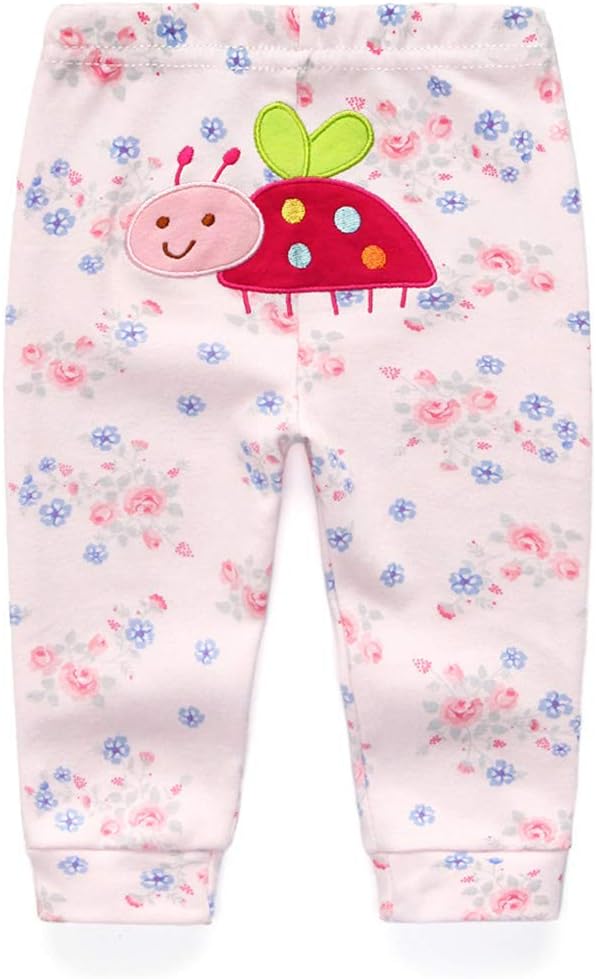 Kiddiezoom 3-Pack Newborn Pants Baby and Toddler Unisex Cotton Trousers Pants - Image 3