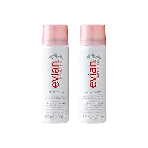 Evian Facial Spray Travel Duo 17 onzas líquidas paquete de 2 Evian Facial Spray Travel Duo 17 onzas líquidas paquete de 2
