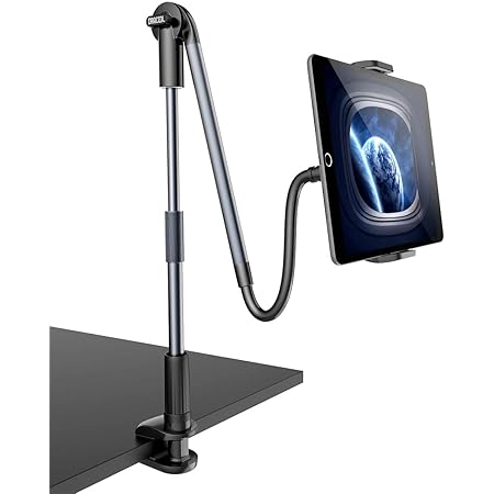 Amazon Dracool スマホ タブレット スタンド 両用 回転 伸縮調節 折りたたみ 4 7 12 9インチ対応 タブレット アーム 安定 寝ながら 角度 高度調整可能 アルミ合金製 ベッド用 ブラック Dracool スタンド 通販
