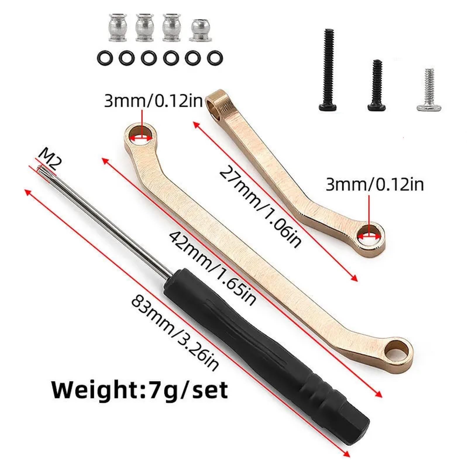 Per SCX30 1/30 Ottone Sterzo Asta Di Collegamento Pull Rod RC Crawler Auto Parti Aggiornamento Accessori Decorativi Pezzi Ricambio Modelli Giocattoli Rc Decora Accessori