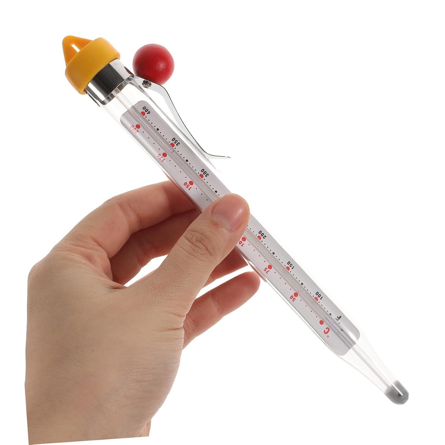 Glass Candy Deep Fry Thermometer with Clip on Design, Instant Read