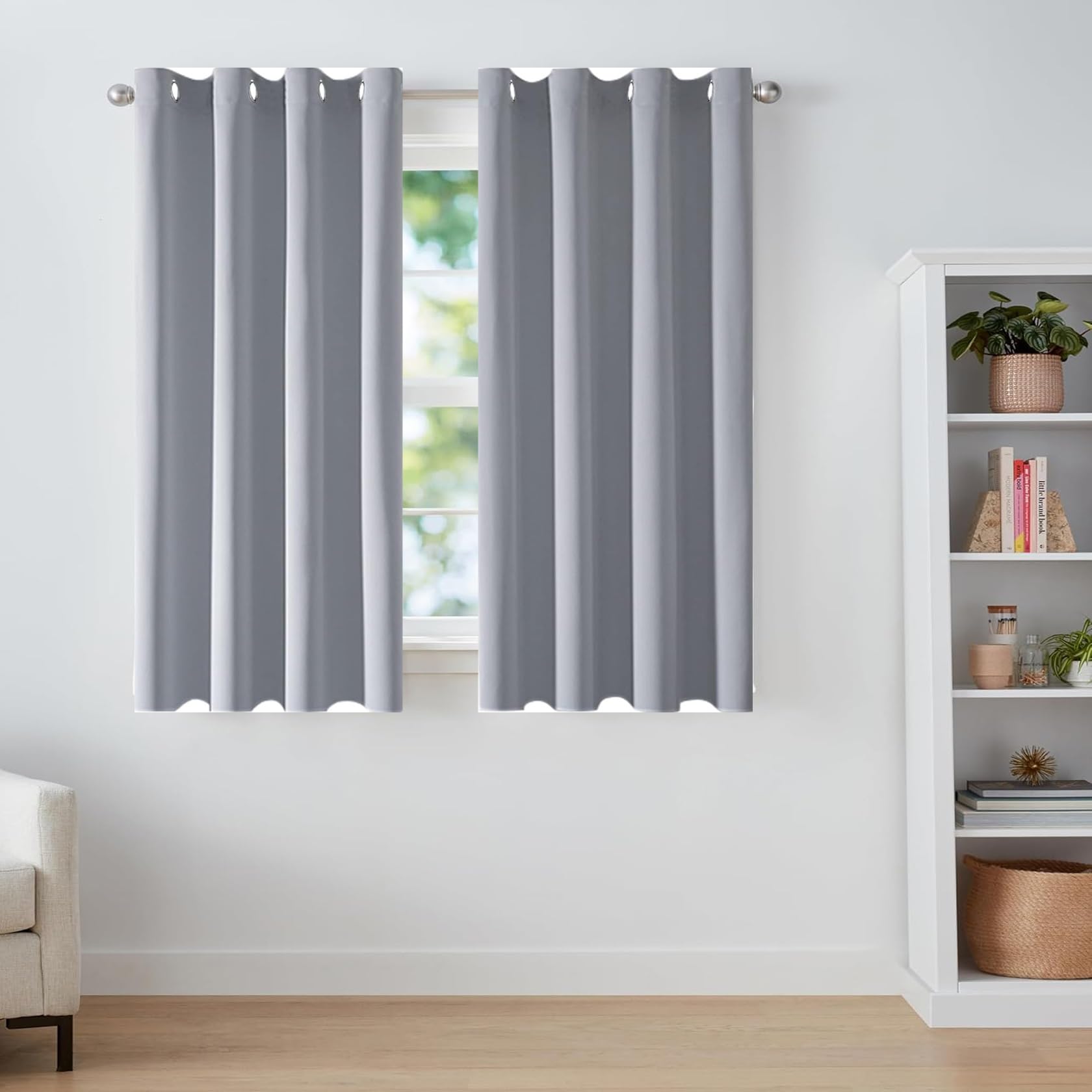 Cortinas Termicas Aislantes Frio y Calor 250 x 140 cm Termicas Aislantes Frio y Calor Cortinas Dormitorio Salon Opacas 2 Piezas para Sala de Estar, Gris Claro
