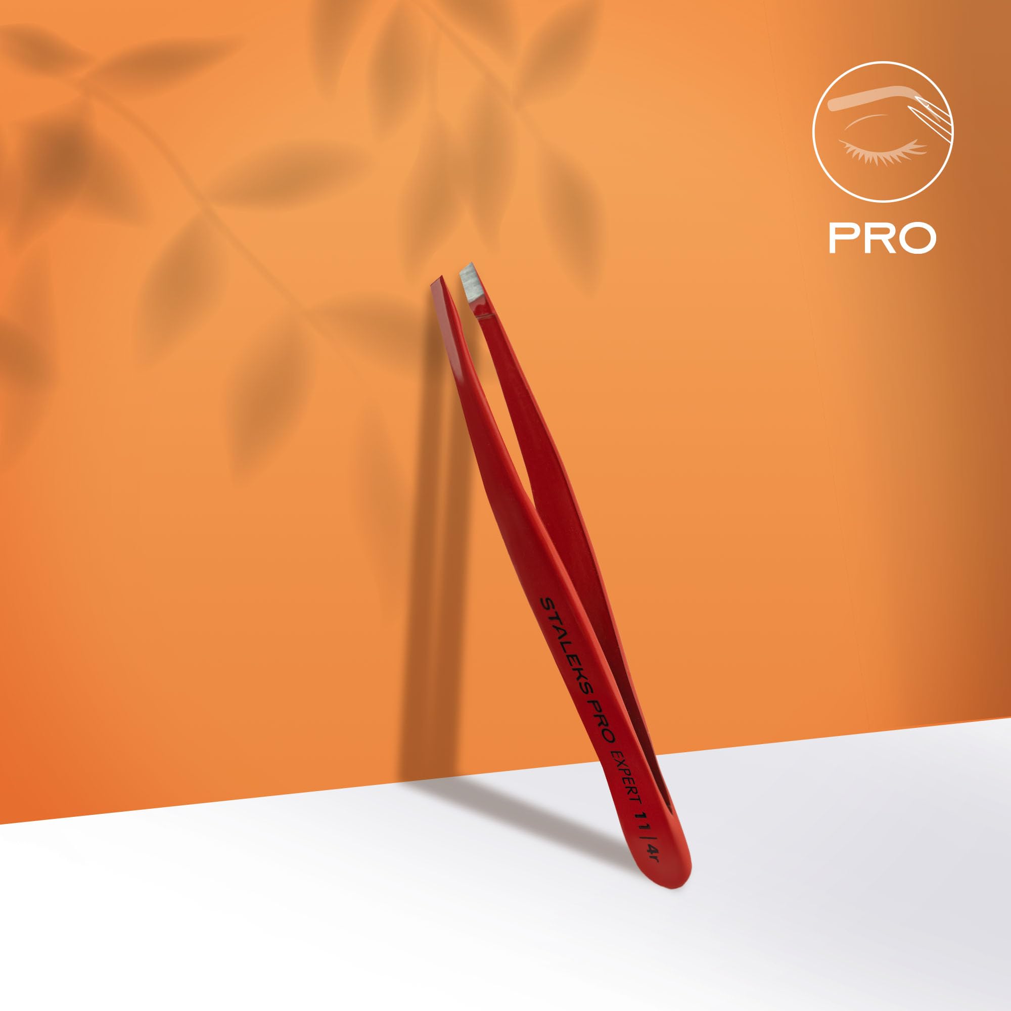 STALEKS PRO Pinza para cejas finas o escasas, acero inoxidable, Expert 11/4