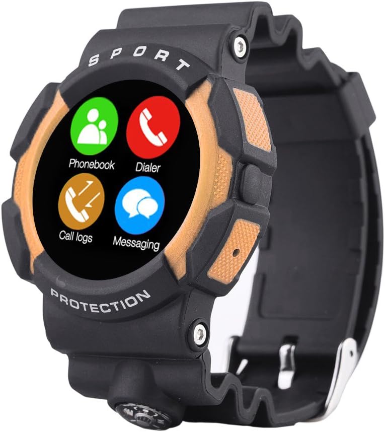 LandRum A10 Sport Bluetooth Waterproof Smart Watch Wristwatch For IOS Android Smart Phone (Yellow)