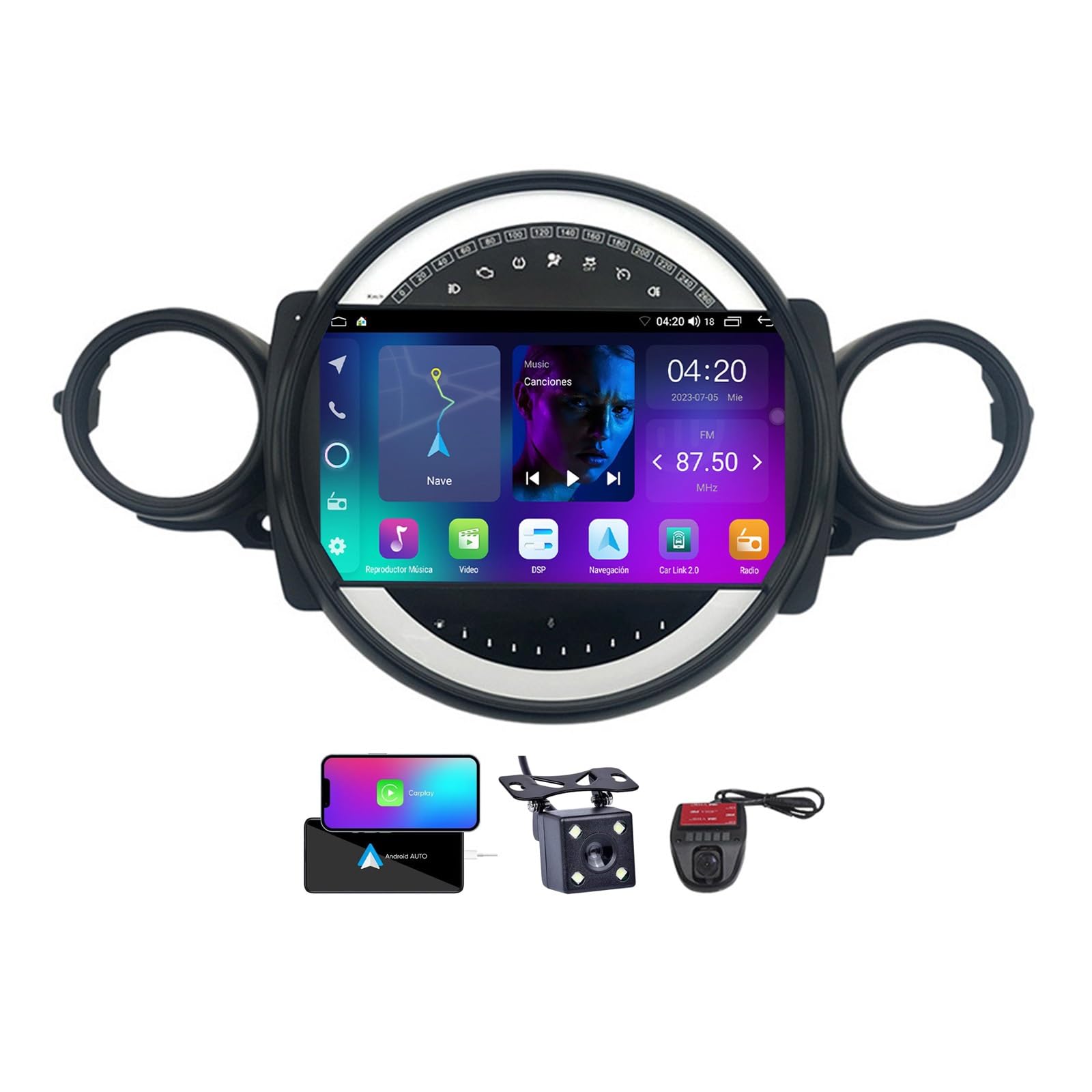 Autoradio GPS pour Mini : remplacez votre ancien écran par Android 13 et CarPlay