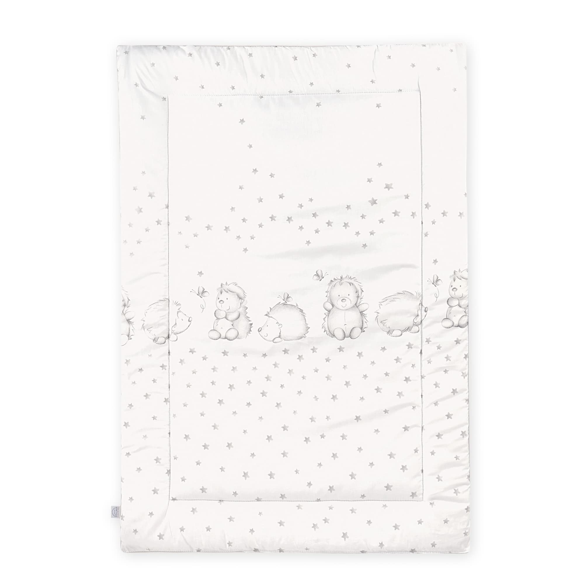 Julius Zöllner Koc do raczkowania Classic | rozmiar 95 x 135 cm | Made in Germany | 100% bawełna | Oeko-Tex® Standard 100 | jeż