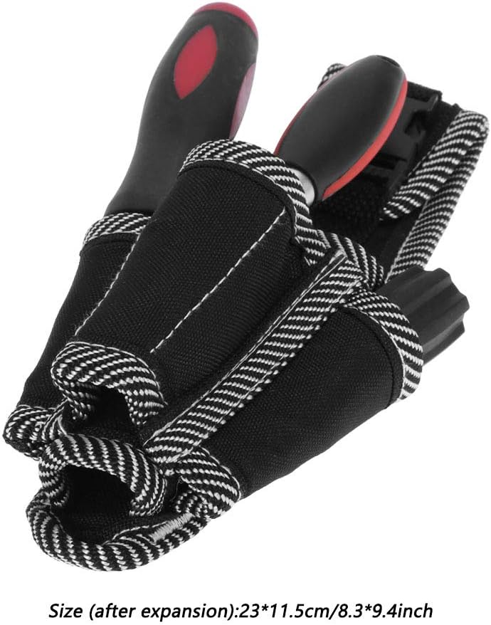 Organizer Tool Pouch, Multifunctional Electrician Tool Bag Small Tool Holder Pouch, Waist Pocket Pouch Belt Storage Holder Black