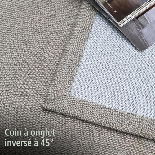always4u Rideau 100% Occultant, Rideaux Isolant Thermiques en Faux Lin avec Oeillets pour Salon Balcon et Chambre, Moderne Gris Rock 140x245cm Lot de 2 – vue 7
