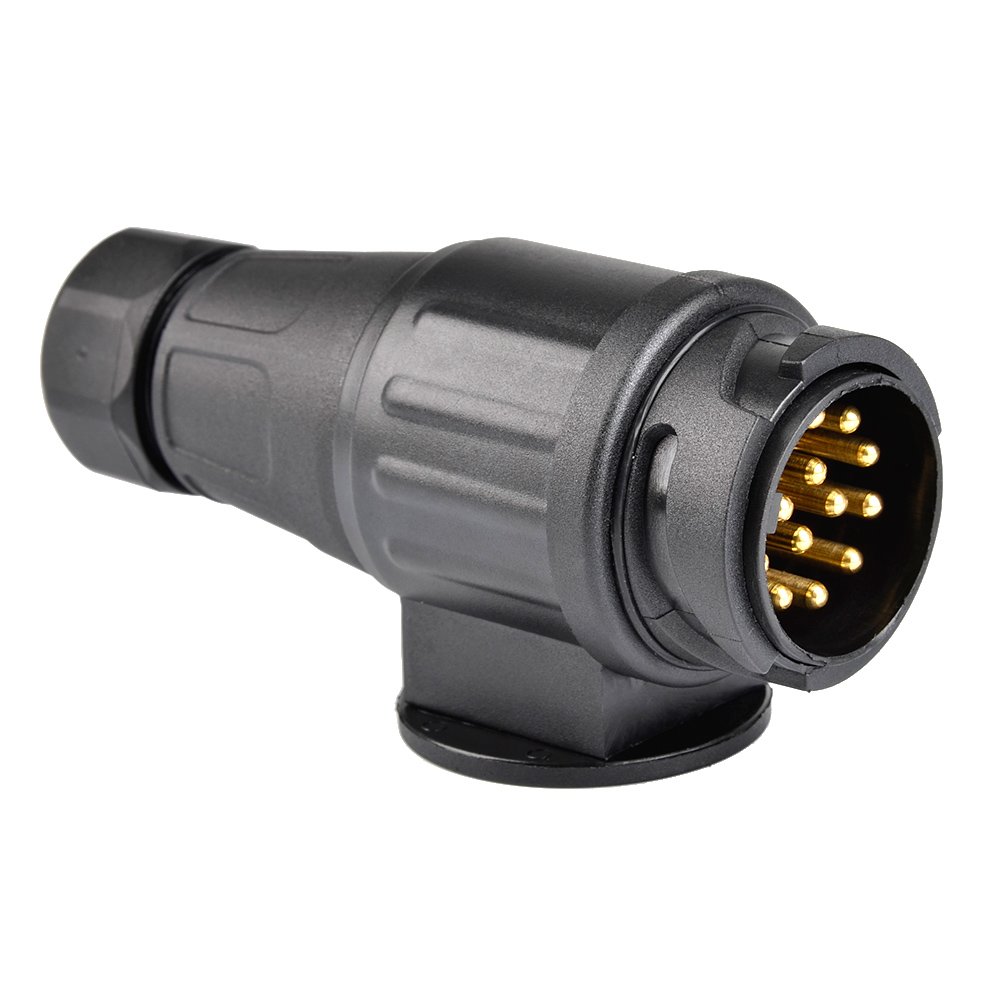 QLOUNI 13 to 7 Pin Plug Trailer Adapter Caravan Electric Plug Adapter