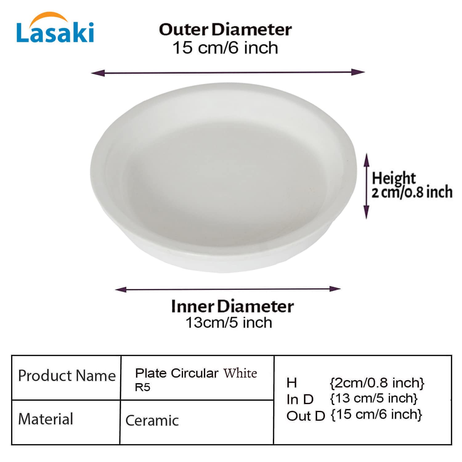 Lasaki Ceramic Plant Trays - Protect & Decorate -2