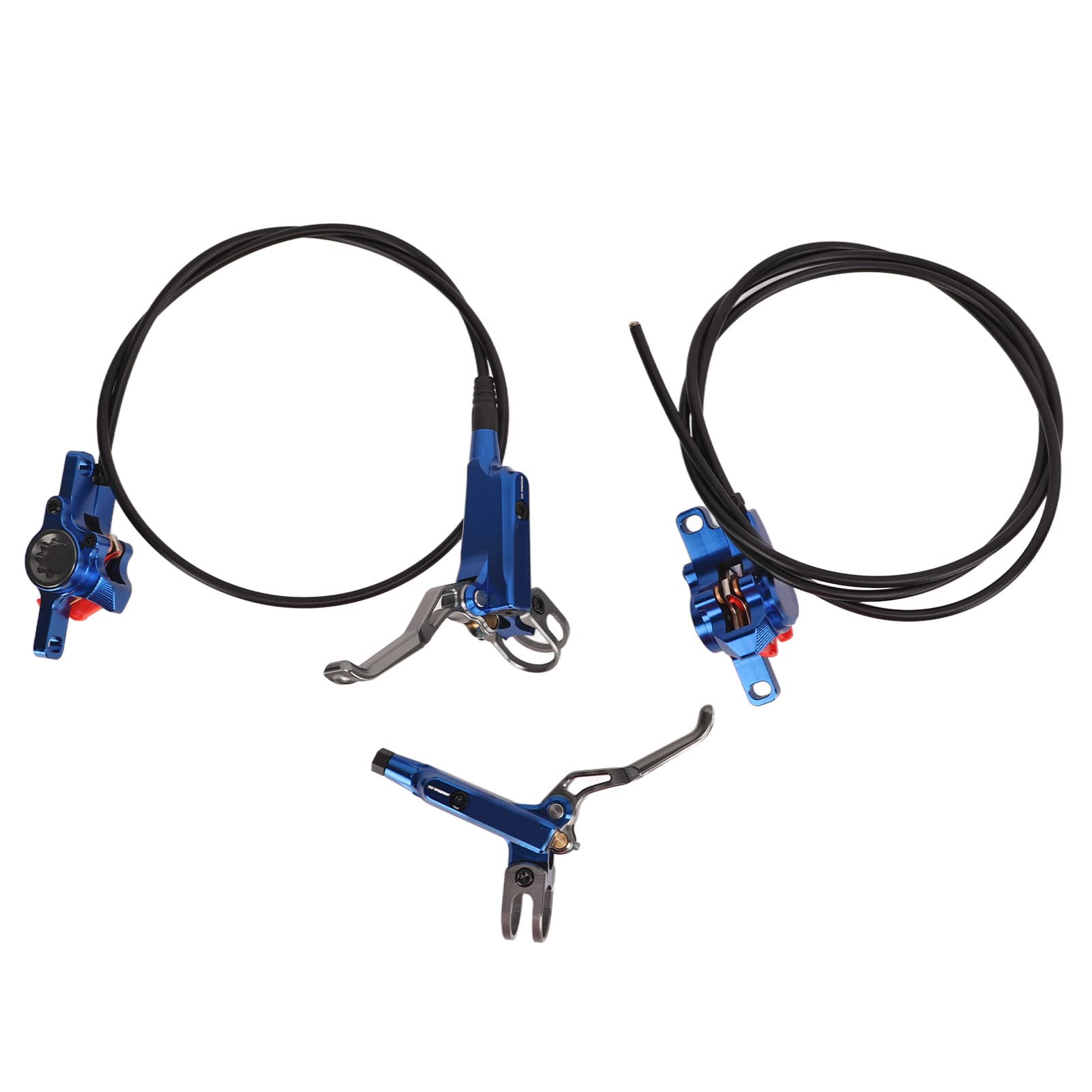 Bicycle hydraulique disque frein en aluminium alliage solide conception légère de scellage pour vélos électriques de vélo de montagne (Bleu)