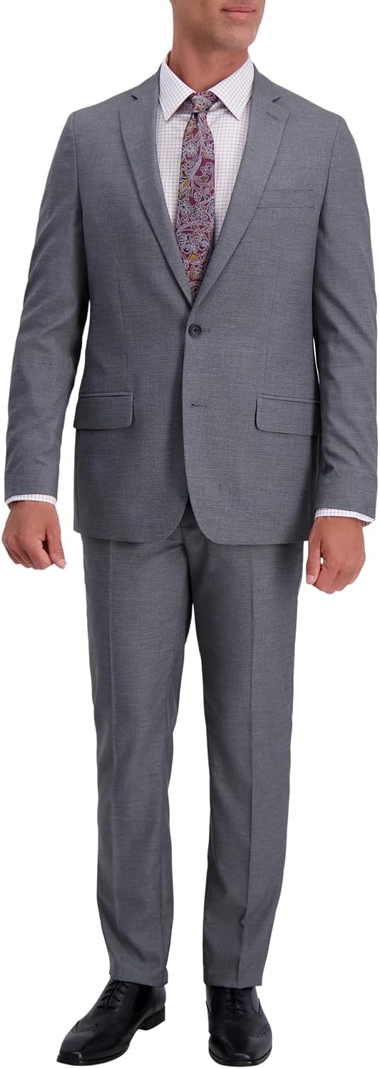 Haggar Men's Premium Stretch Slim Fit Separates-Pants & Jackets, Black Suit Jacket, 46R