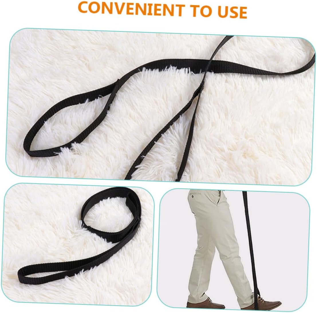 2pcs Leg Lift Straps for Elderly Foot Strap for Stretching Thigh Lifter Daily Use