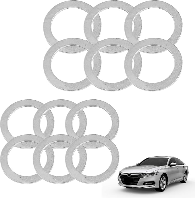 6pcs Gearcase Drain Plug Seal Washer – Rubber-Coated Stainless Steel For Mariner Outboard, 3/8-16 Thread - View #5