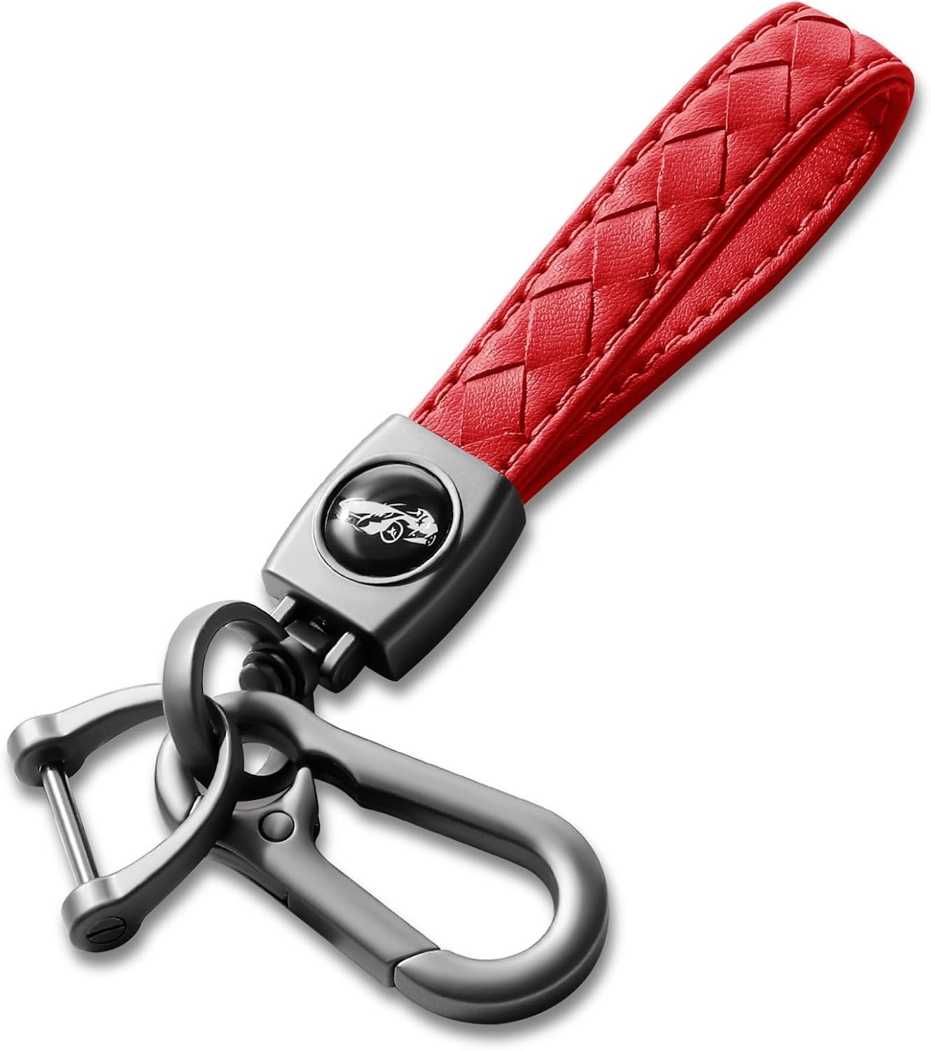 Contacts Braided Keychain Leather Strap Keyring Accessories Car Key Chain Ring PU Rope Hook01 Keyring with Zinc Alloy