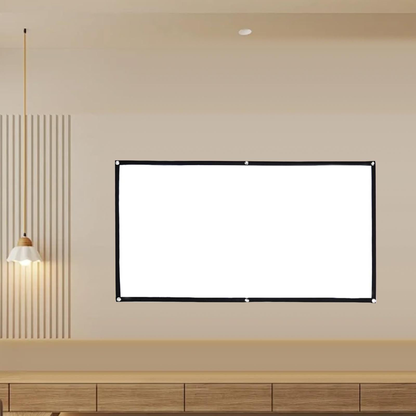 Amazon.co.jp: ZGUZMCMK ホワイトプロジェクタースクリーン 16:9 高