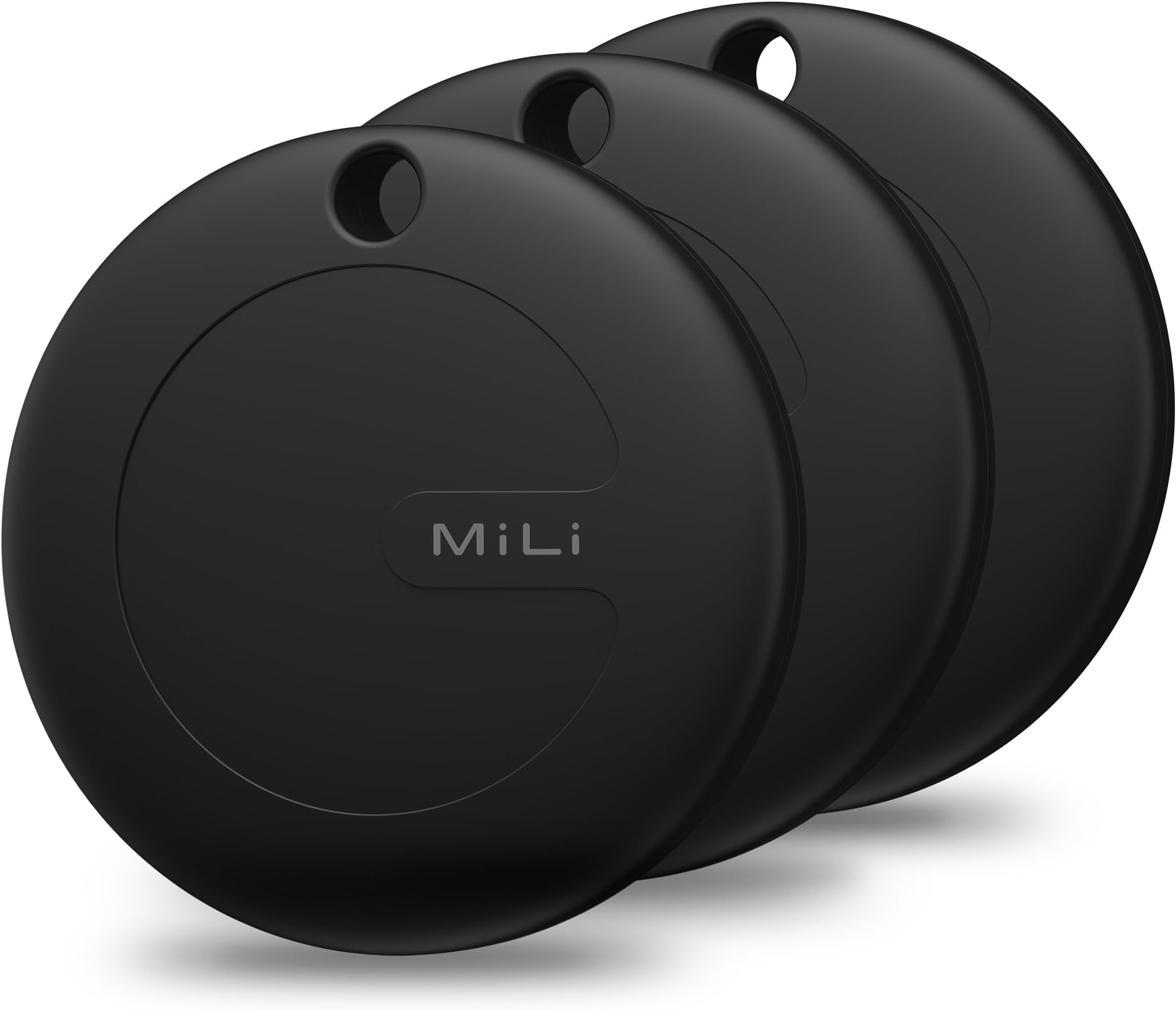 MiLi 3 Pack Key Finder Luggage Tracker, Play Sound & Direction, Works with Apple Find My(iOS Only), Apple MFi Certified Portable Bluetooth Tracker, Tracking Tag for Keys Suitcase Bags