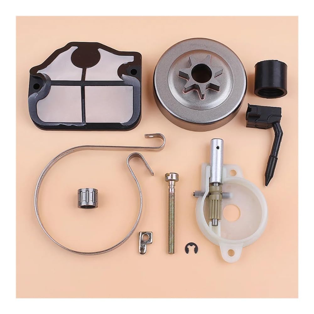 Kit de Tensor de Cadena de Aceite for Tambor de Embrague, Banda de Freno, Compatible con motosierras 142, 141, 137, 136, 36 y 41.