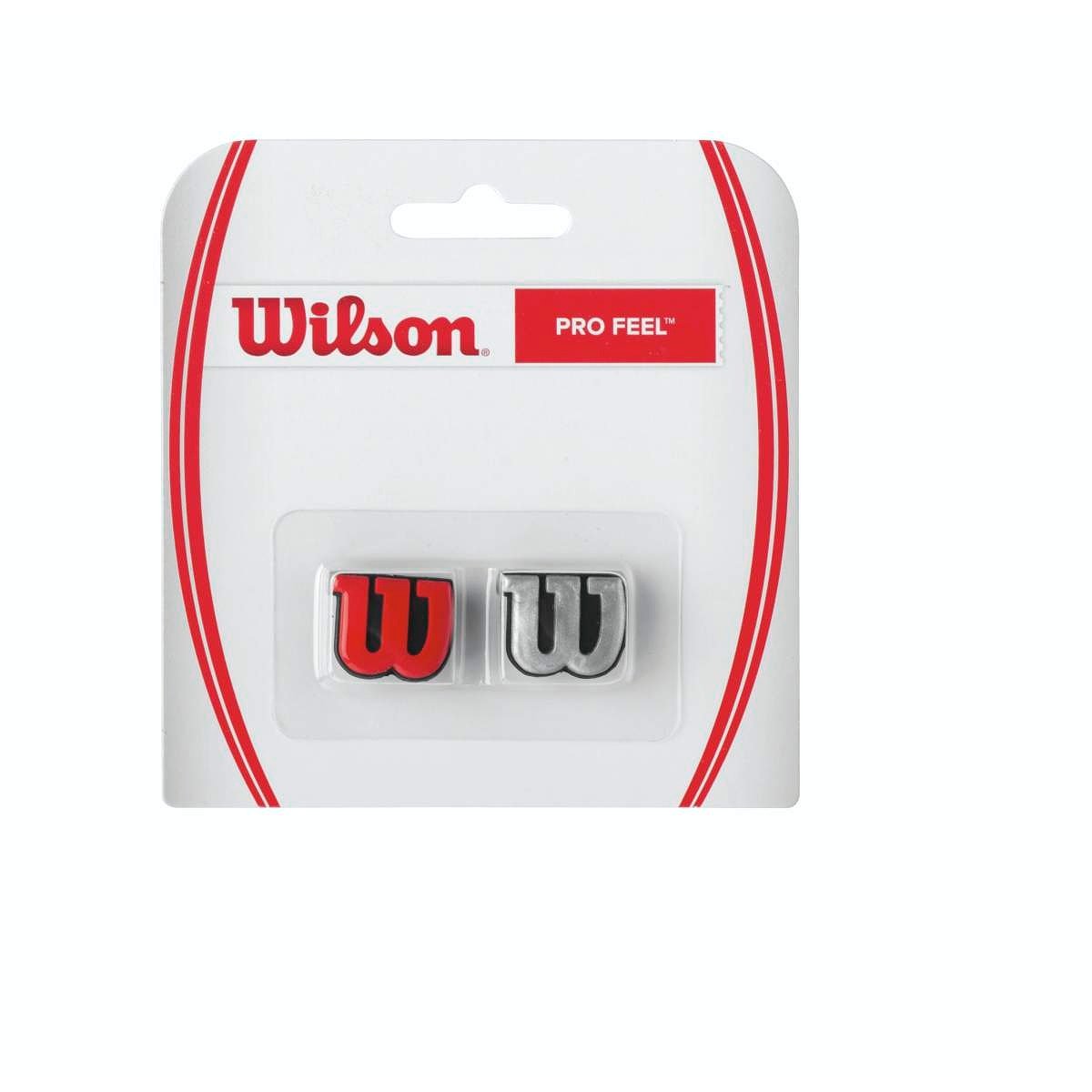 Wilson Sporting Goods Pro Feel Tennis Dampeners (Pack of 2), Red/Silver